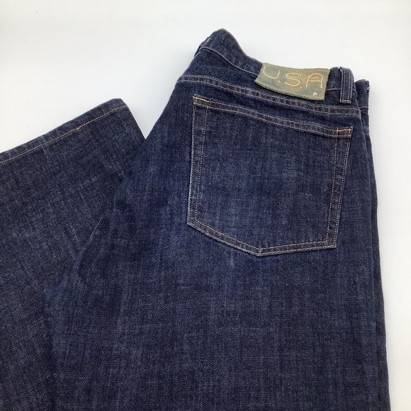 John Varvatos Mens Authentic Fit Button Fly Jeans Dark Wash Size 36r